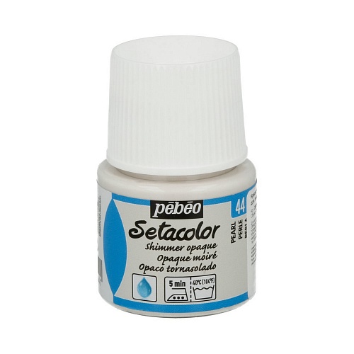 Краска для темных и светлых тканей мерцающая 45 мл цв. жемчужный