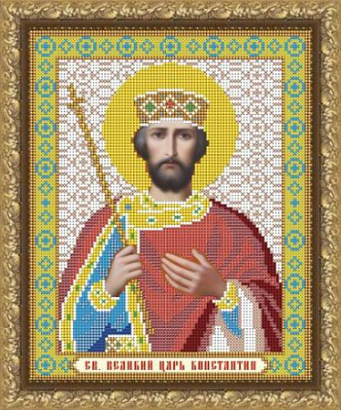 Схема для вышивания бисером "Св.В. Царь Константин"