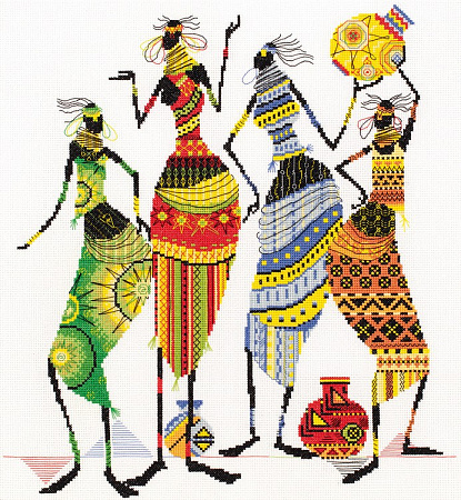 Вышивка крестом Африканочки-подружки