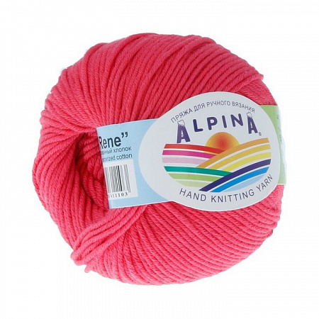 Пряжа ALPINA "RENE" 10 шт. в упак. цвет яр.розовый