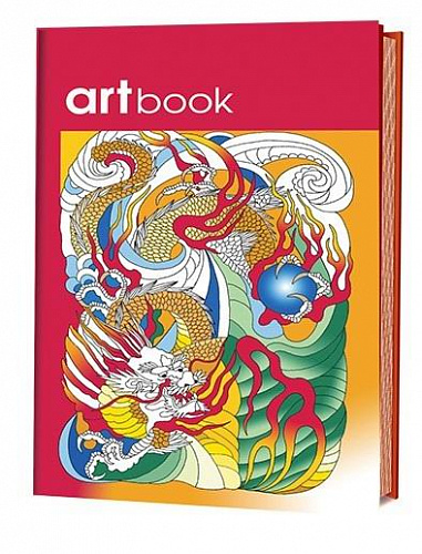 Записная книга-раскраска ARTbook. Китай (красная) ст.96