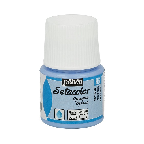 Краска для темных и светлых тканей Setacolor 45 мл цв. небесно-голубой