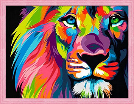 Алмазная вышивка Красочный лев