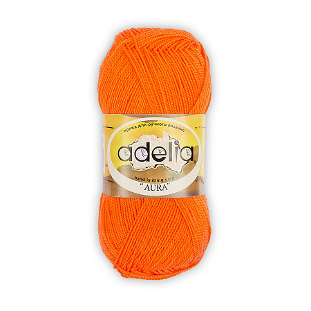 Пряжа ADELIA "AURA" 10 шт. в упак. цвет неон. оранжевый