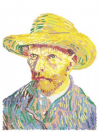 Алмазная вышивка Автопортрет в соломенной шляпе, Винсент ван Гог