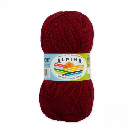 Пряжа ALPINA "KLEMENT" 4 шт. х 50 г 300 м в упак. цвет №30 бордовый