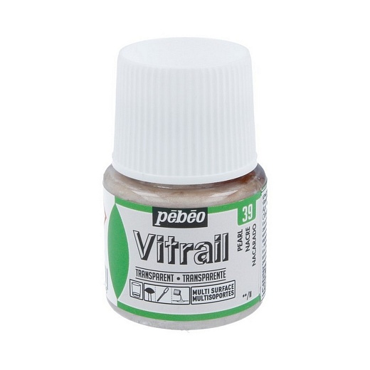 Краска для стекла и металла Vitrail лаковая прозрачная 45 мл, цв. жемчужный