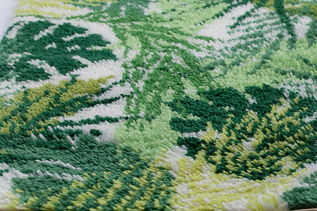 вышивка ковровой техникой Коврик Тропики