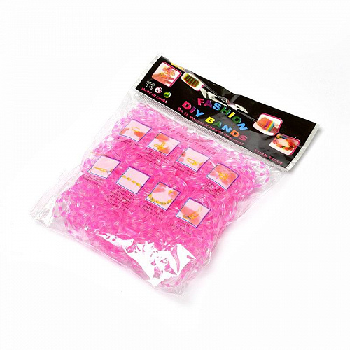 Набор резинок для плетения цв.розовая зебра упак.600штук