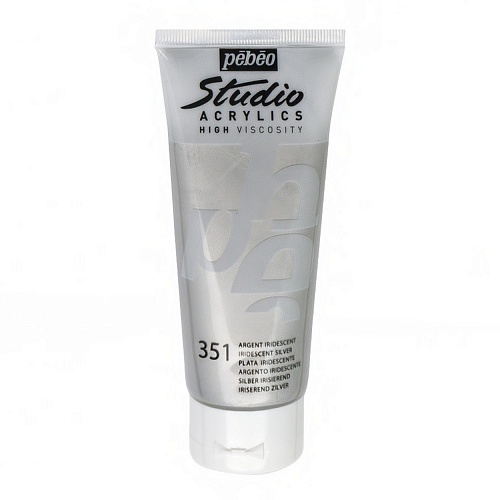 Краска акриловая Studio Acrylics DYNA 100 мл цв. под серебро иридисцентное