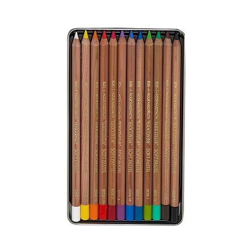 Мелки сухие в карандаше 12 цв. в жестяной упаковке