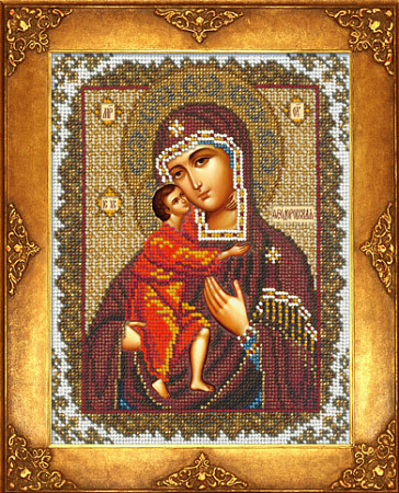 Вышивка бисером Богородица Феодоровская
