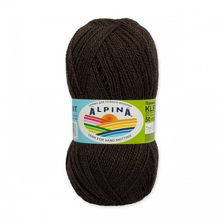 Пряжа ALPINA "KLEMENT" 4 шт. х 50 г 300 м в упак. цвет №32 коричневый