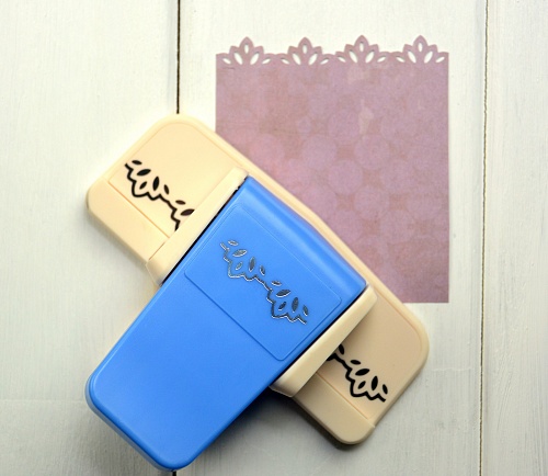 Дырокол для декора края 4 см Цветы