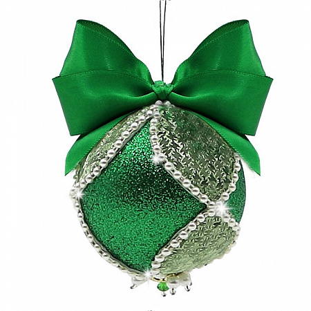 Набор для творчества с фоамираном Набор для творчества Новогодний шар из фоамирана зелено-серебряный