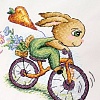 Зайчик-велосипедист