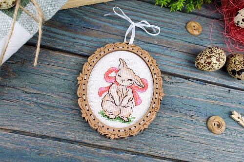 Миниатюра. Зайчонок с бантом