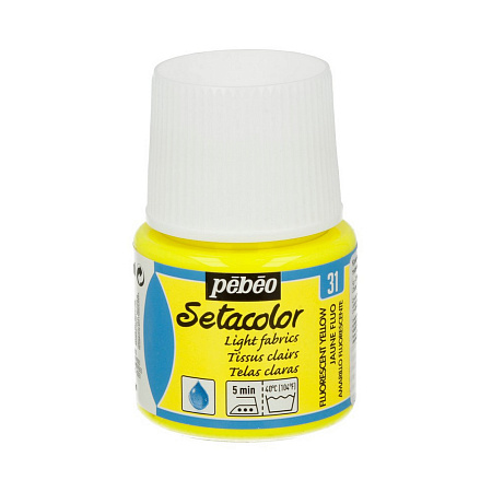  Краска для светлых тканей Setacolor 45 мл, цв. желтый флуоресцентный