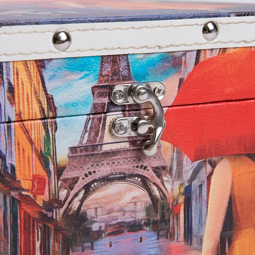 Шкатулка декоративная сундучок 24 х 24 х 14 см Прогулка по Парижу