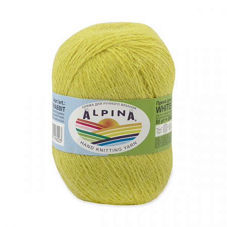 Пряжа Alpina WHITE RABBIT 10 шт. в упак. цвет №204 желтый
