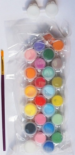 Набор акриловых красок 25 цв. + лак Color KIT