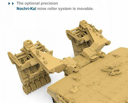 Сборная модель Танк Israel Main Battle Tank Merkava Mk.4/4 LIC w/Nochri-Kal Mine Roller System