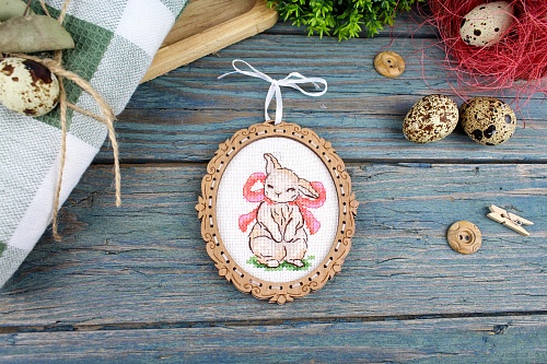 Миниатюра. Зайчонок с бантом