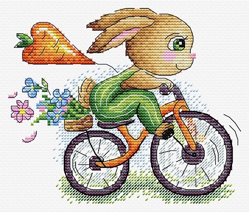 Зайчик-велосипедист