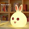 Ночник Rabbit silicone lamp Розовый