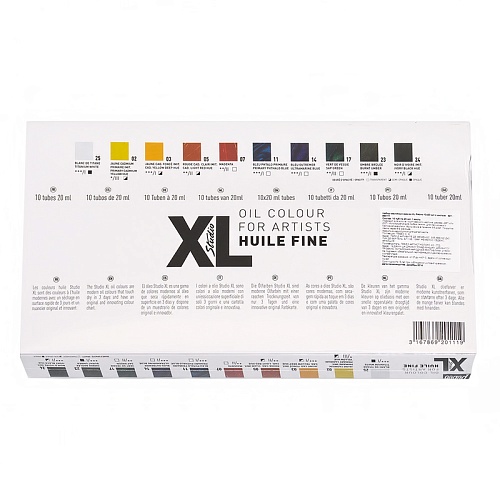 Краска масляная набор XL с кистью 10 цв. х 20 мл