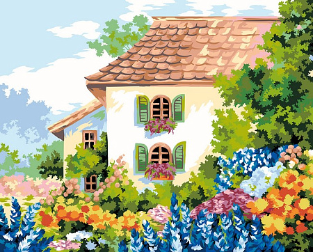 Дом в цветущем саду