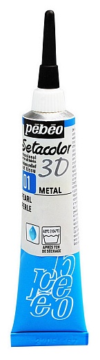 Контур по ткани "металлик" Setacolor 3D 20 мл цв. под жемчуг