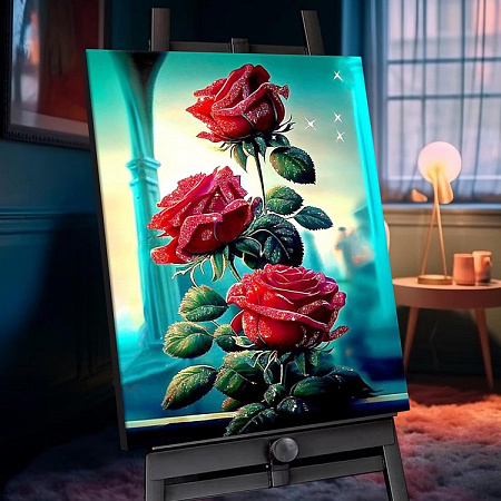 Картина по номерам Бордовые розы