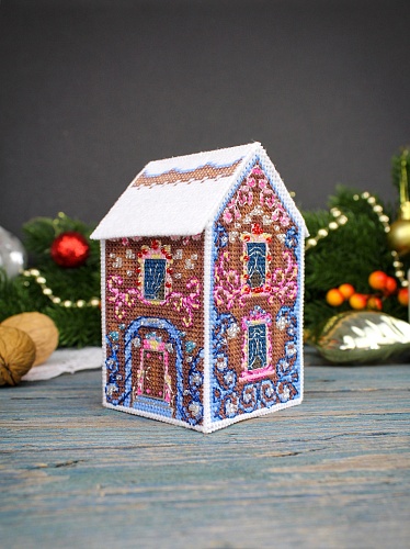 Объёмная игрушка. Домик с узорами