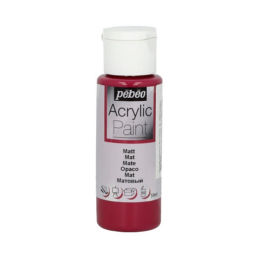 Краска акриловая Acrylic Paint декоративная матовая 59 мл, цв. сливовый