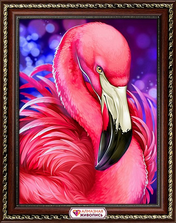 Алмазная вышивка Яркий фламинго