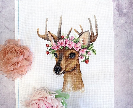 Вышивка крестом Лесной олень
