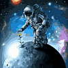 Астронавт на луне