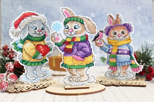 Зайка с птичкой