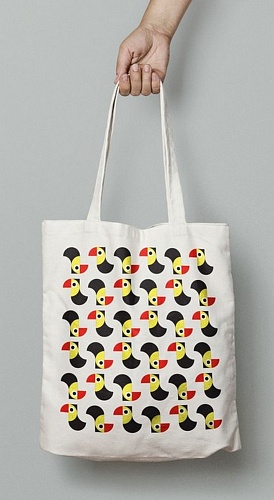 Хлопковая сумка Туканы