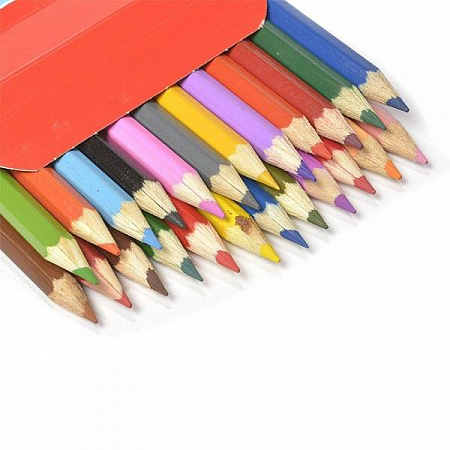 Набор шестигранных карандашей "Цветик" 2М-4М заточенные 24 цвета