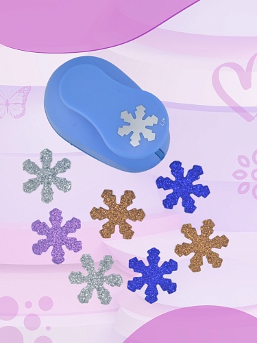 Фигурный дырокол 3,7 см Снежинка-1