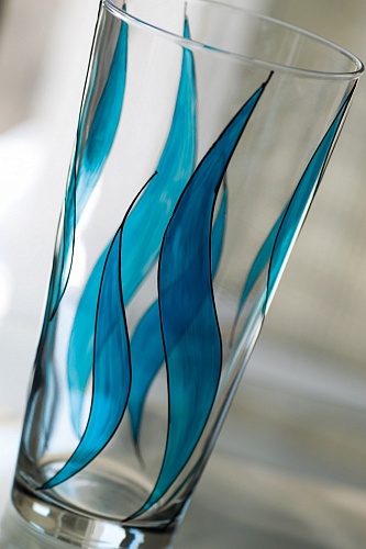 Краска для стекла и металла Vitrail лаковая прозрачная 250 мл, цв. сине-голубой