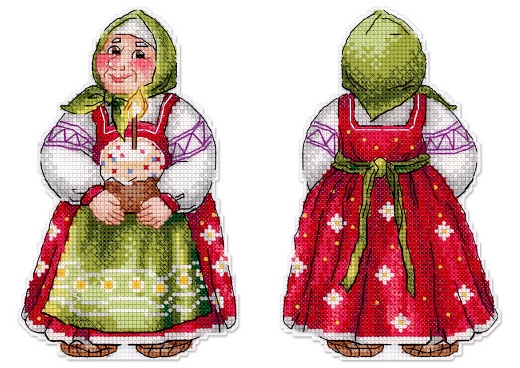Набор для вышивания Бабушка с куличом