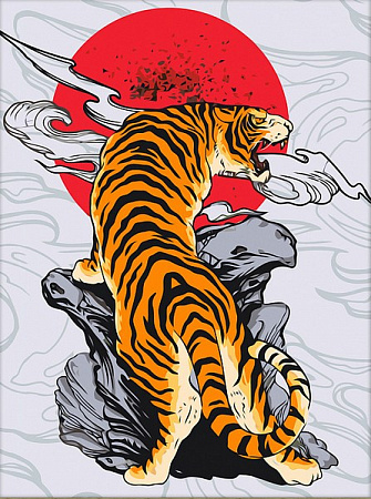 Алмазная вышивка на холсте Японский тигр