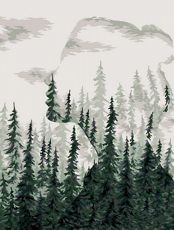 Картина по номерам на холсте Тень леса