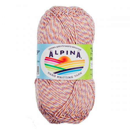 Пряжа ALPINA "LOLLIPOP" 10 шт. в упак. цвет сиреневый-розовый-бежевый-коралловый