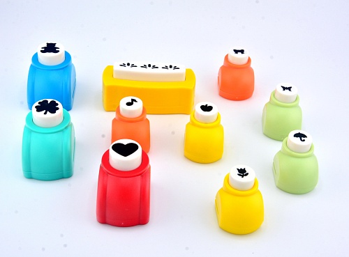 Набор фигурных дыроколов Ассорти, 10 штук, в кейсе