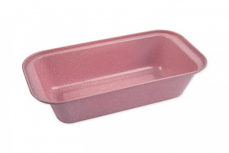 Форма металлическая для кексов, пирогов, хлеба 25.5x13 см цв. розовый