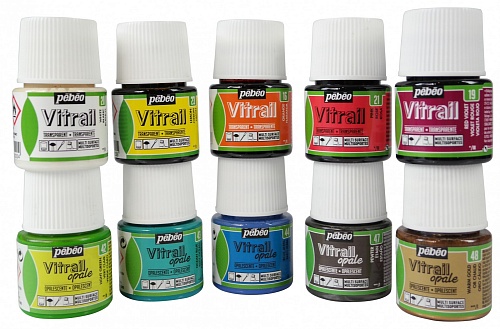 Краска для стекла и металла Vitrail лаковая прозрачная 45 мл, цв. красно-фиолетовый